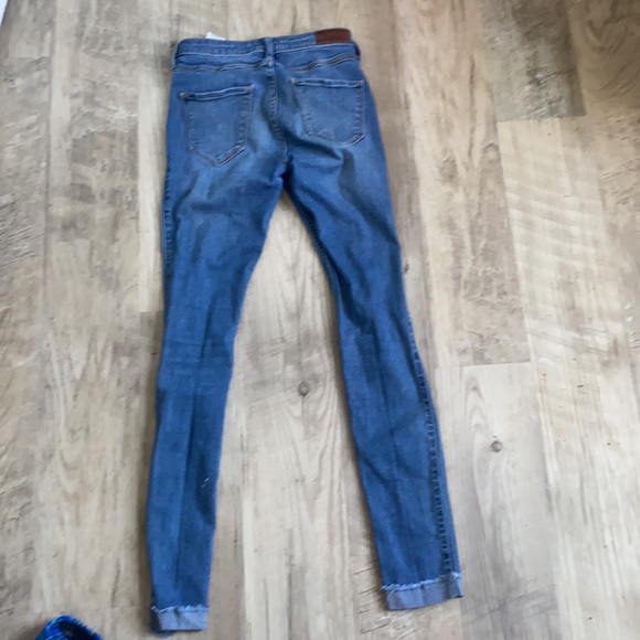 blue distressed skinny jeans - Picture 2 of 5